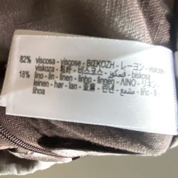 ZARA NWT Tie Dye Linen Wrap Pants Womens Large Wide Leg Lagenlook Boho Beachy - Picture 15 of 16